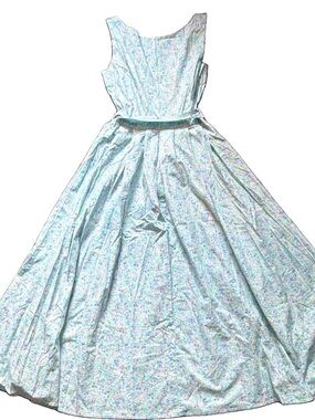 Laura Ashley Light Blue Floral Midi Dress